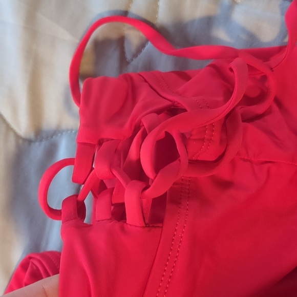 2/$25-Quintsoul Highrise Bikini Shorts Bottoms Red Size Small NWT - Picture 5 of 10